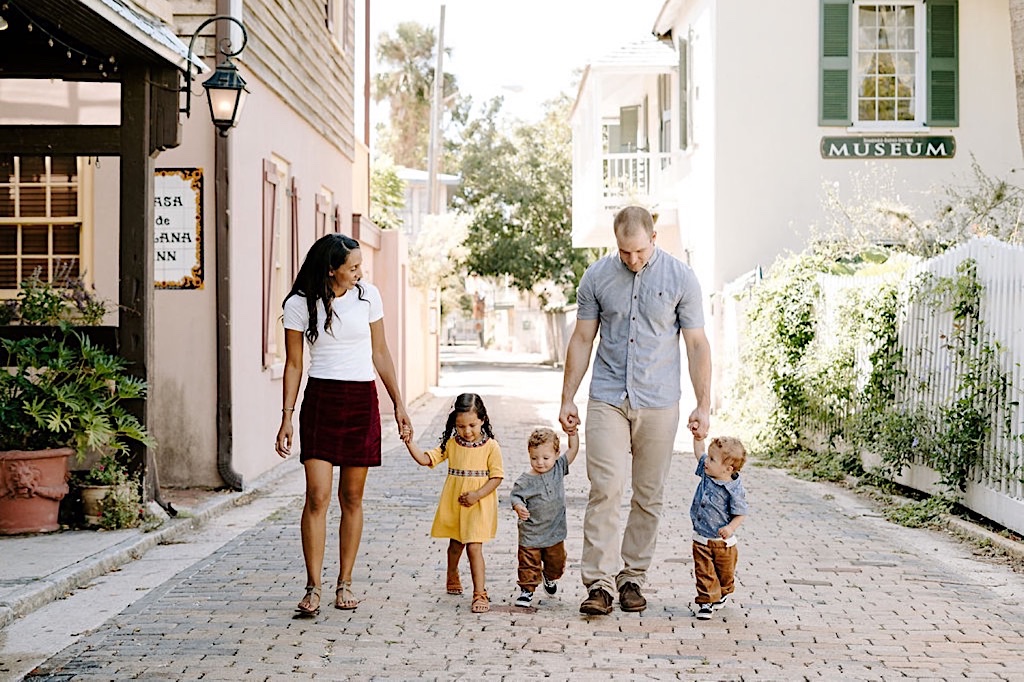 Family photo shoot in sunny St Augustine Florida