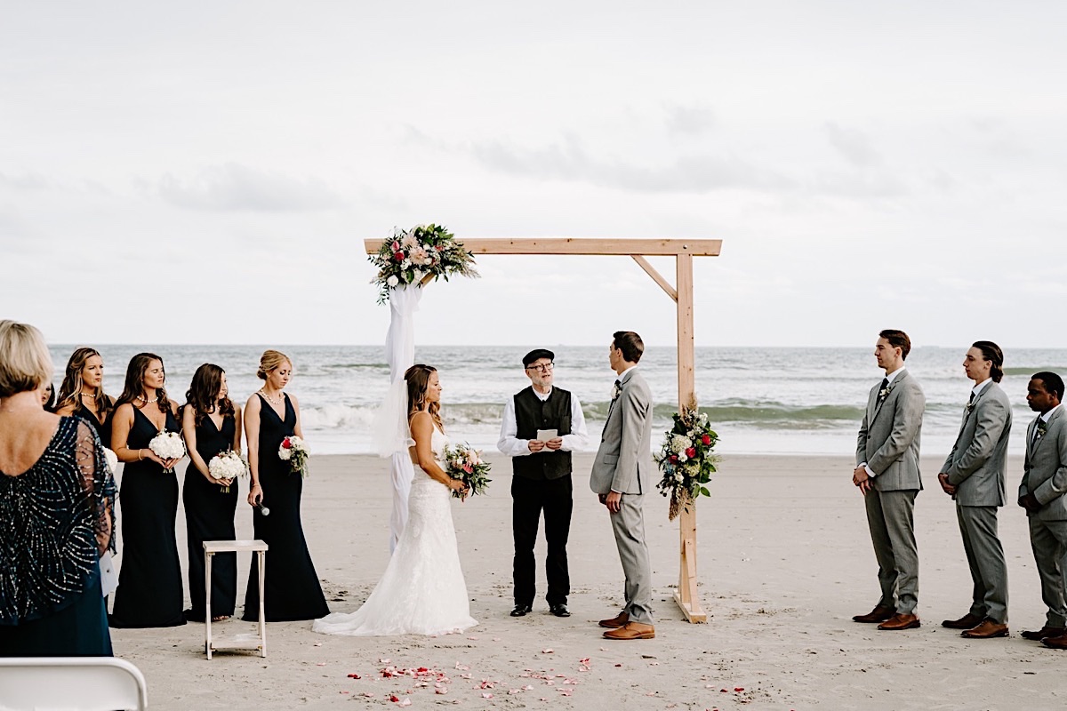 Beach wedding on the East Coast