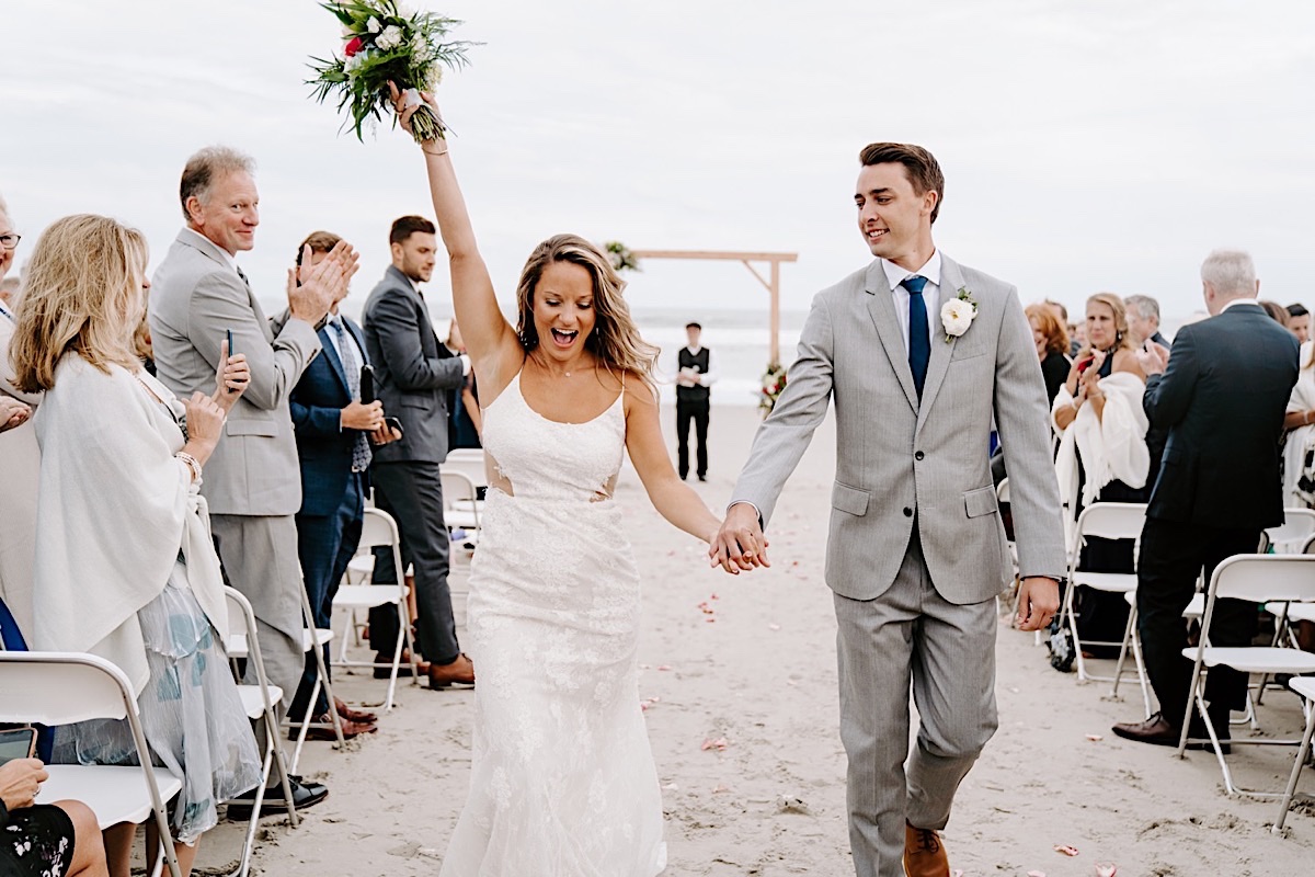 Beach wedding on the East Coast